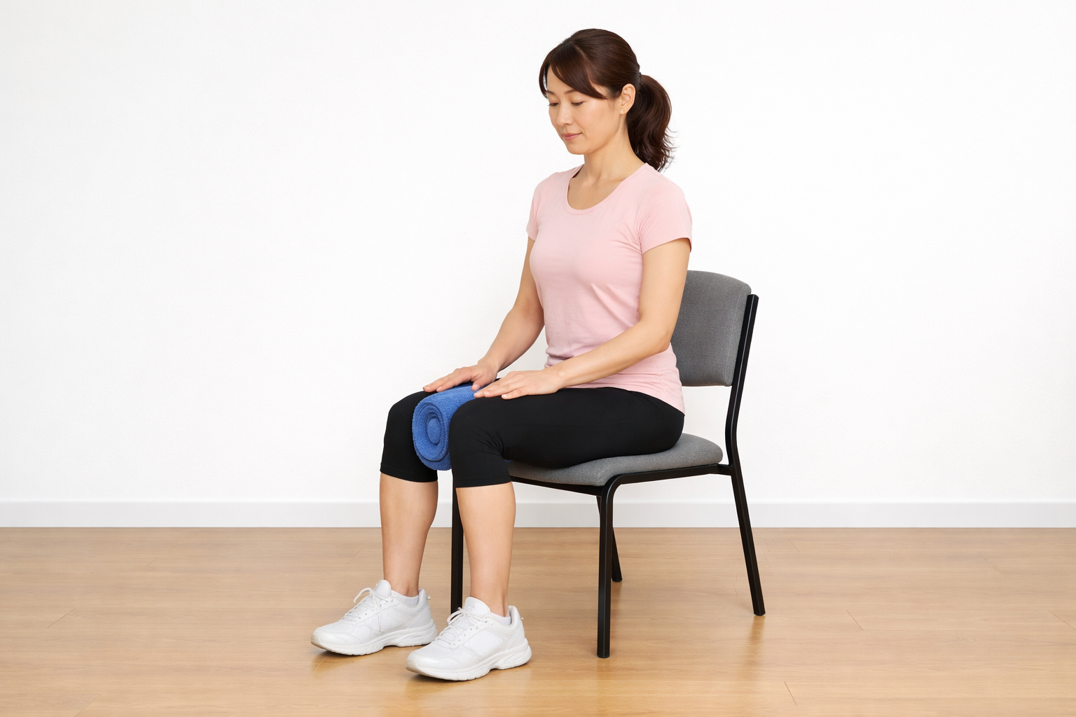 胸と肋骨を広げるストレッチ